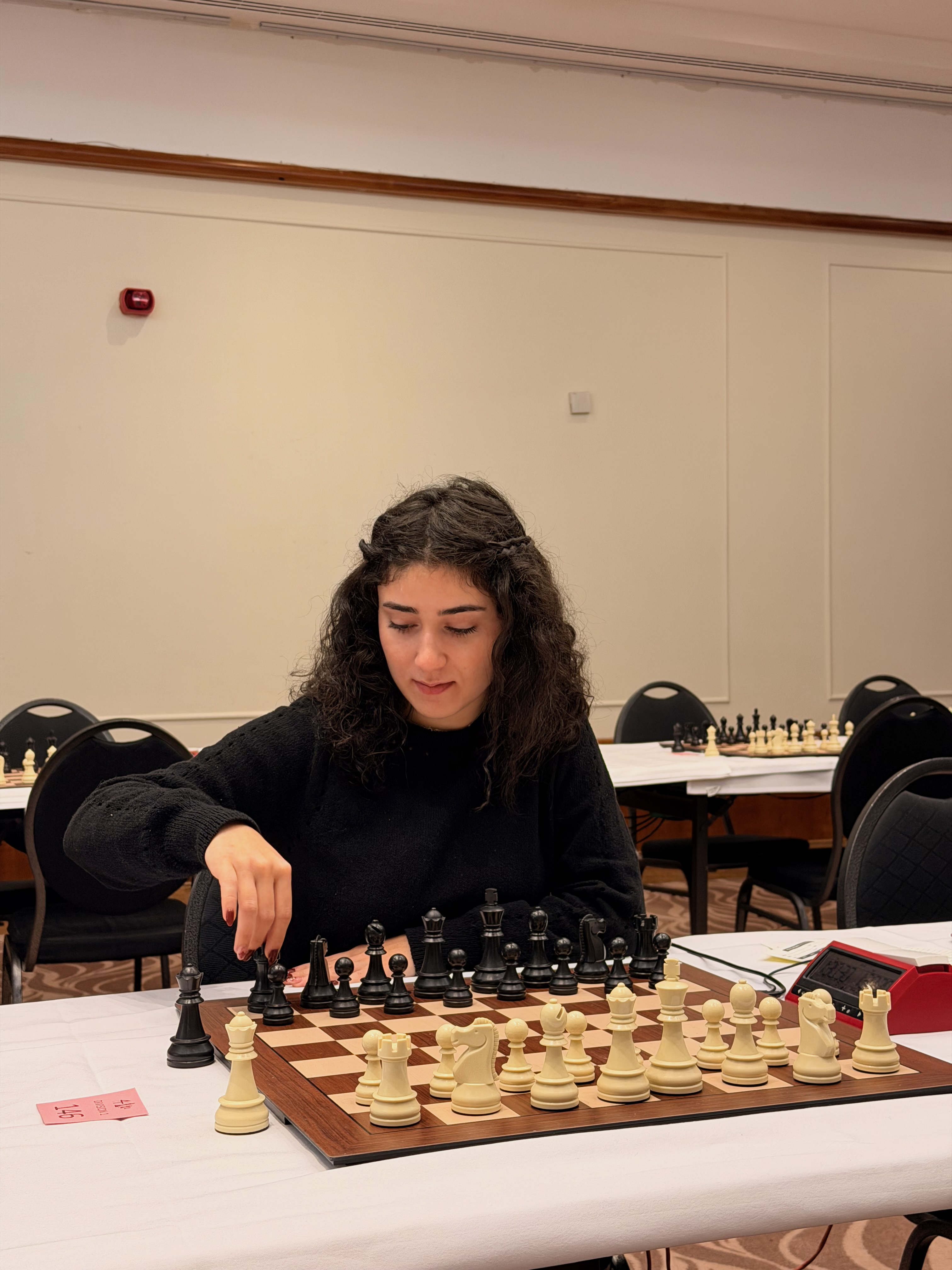 Chess position with arrows showing possible attacking moves