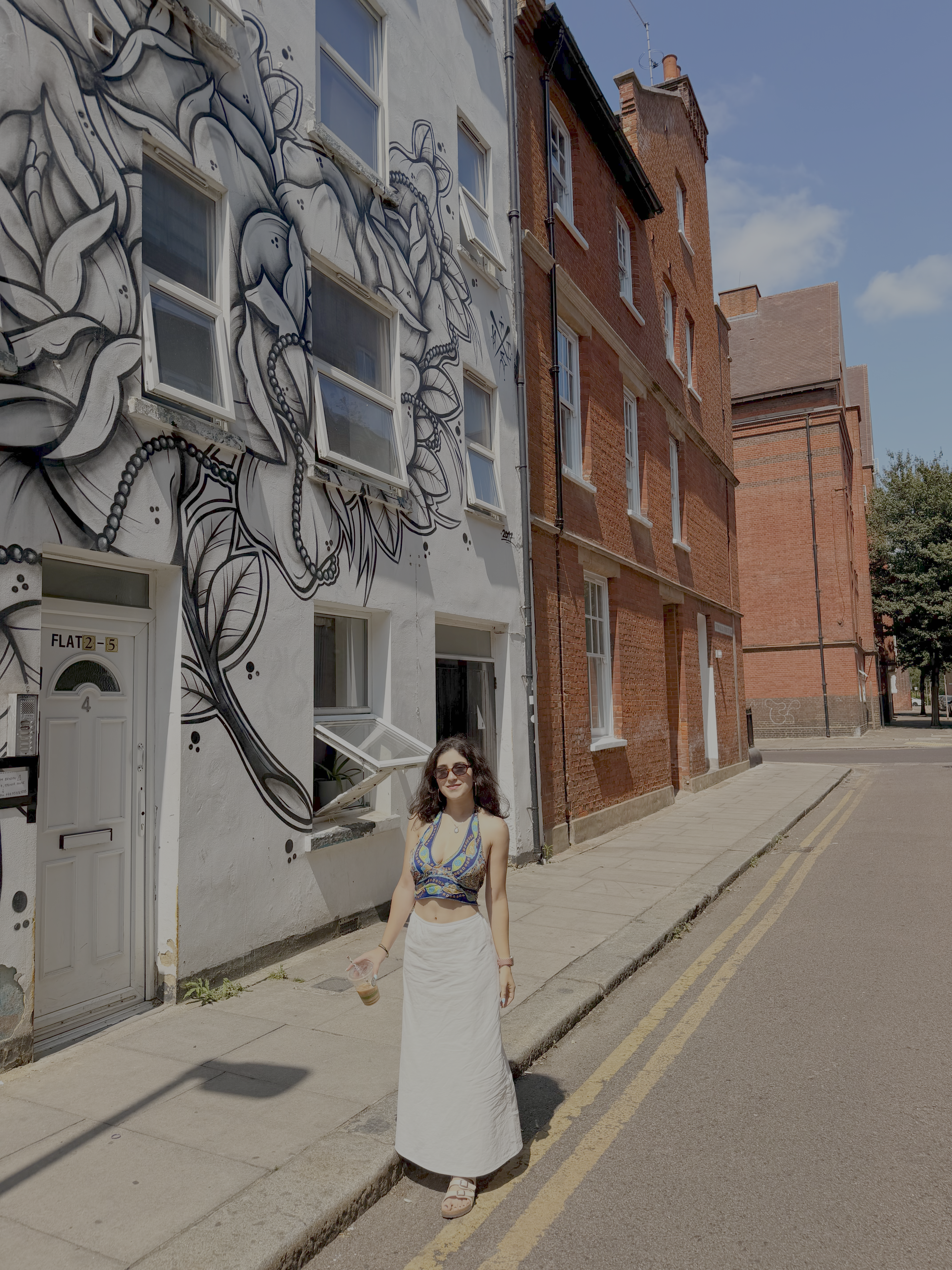 out of context picture of Maria on a sunny London day